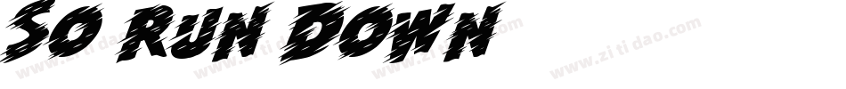 So Run Down字体转换